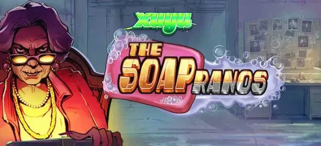 Interface vibrante e temática de neon do jogo Soapranos